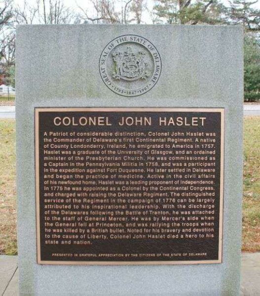 COLONEL JOHN HASLET REVOLUTIONARY WAR MEMORIAL