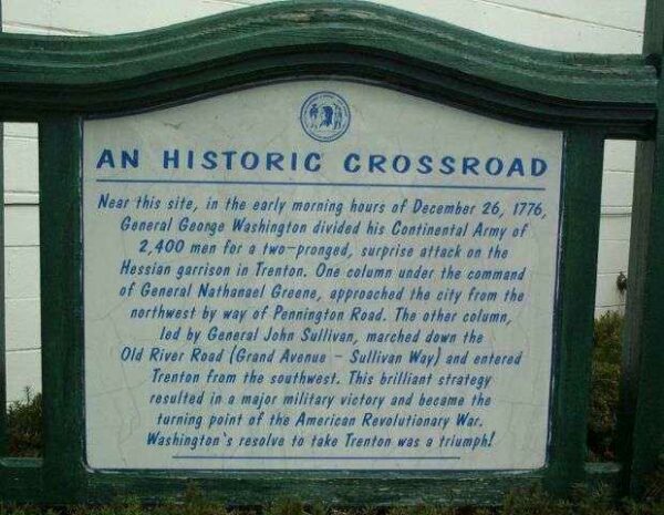 AN HISTORIC CROSSROAD REVOLUTIONARY WAR MEMORIAL MARKER