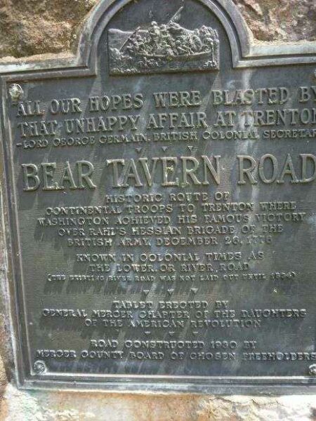 BEAR TAVERN ROAD REVOLUTIONARY WAR MEMORIAL