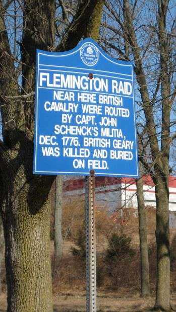 FLEMINGTON RAID REVOLUTIONARY WAR MEMORIAL MARKER