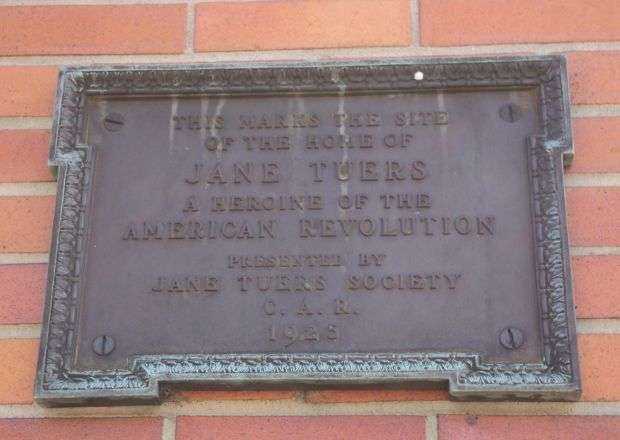 JANE TUERS HEROINE OF THE AMERICAN REVOLUTION MEMORIAL PLAQUE