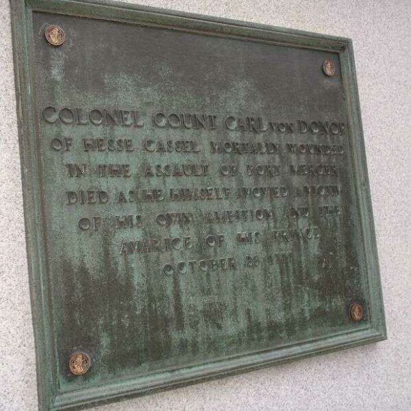 COLONEL CHRISTOPHER GREENE WAR MEMORIAL PLAQUE II