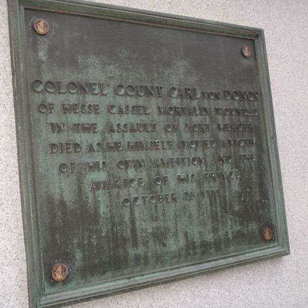 COLONEL CHRISTOPHER GREENE WAR MEMORIAL PLAQUE II