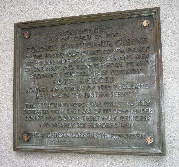 COLONEL CHRISTOPHER GREENE WAR MEMORIAL PLAQUE I