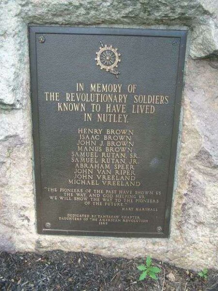 NUTLEY REVOLUTIONARY SOLDIERS WAR MEMORIAL