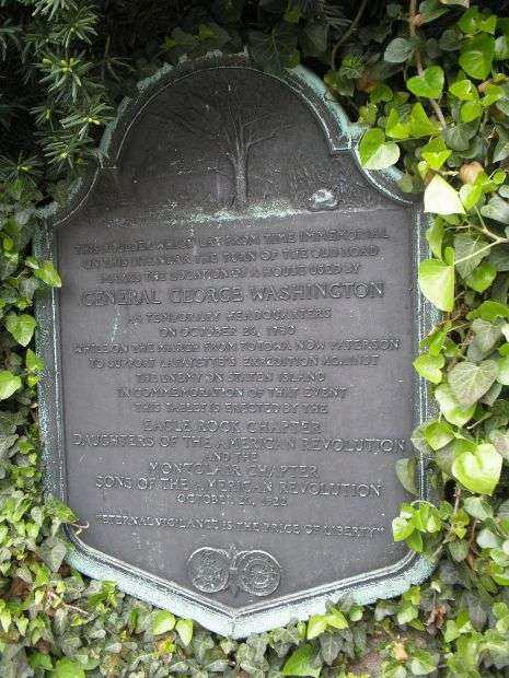 GENERAL GEORGE WASHINGTON’S TEMPORARY HEADQUARTERS MEMORIAL PLAQUE