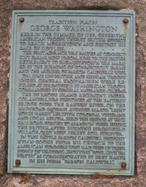 MILLBURN GEORGE WASHINGTON REVOLUTIONARY WAR MEMORIAL