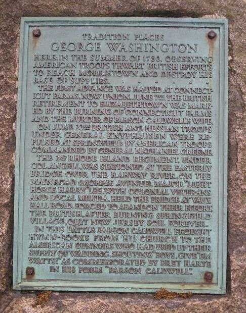 MILLBURN GEORGE WASHINGTON REVOLUTIONARY WAR MEMORIAL