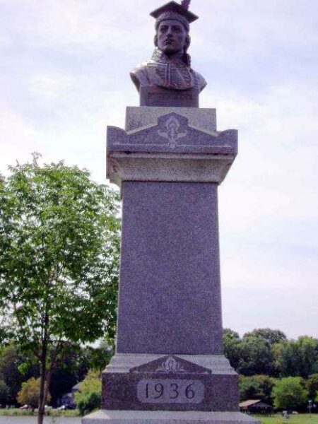 GENERAL CASIMIR PULASKI STONE CARVED MEMORIAL