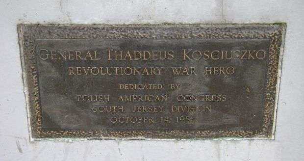 GENERAL THADDEUS KOSCIUSZKO REVOLUTIONARY WAR HERO MEMORIAL PLAQUE