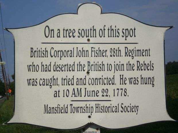 ON A TREE SOUTH OF THIS SPOT WAR MEMORIAL MARKER