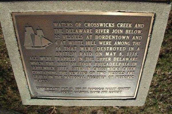 BRITISH RAID ON CROSS WICKS CREEK MEMORIAL PLAQUE