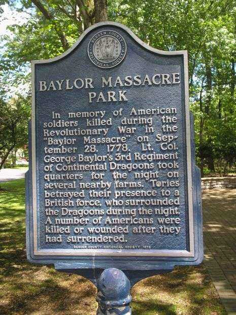 BAYLOR MASSACRE PARK MEMORIAL MARKER
