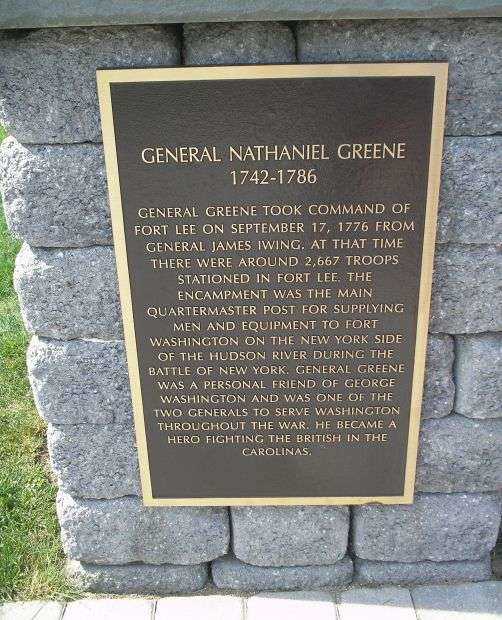 GENERAL NATHANIEL GREENE WAR MEMORIAL PLAQUE
