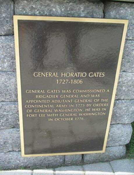 GENERAL HORATIO GATES WAR MEMORIAL PLAQUE