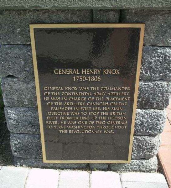 GENERAL HENRY KNOX WAR MEMORIAL PLAQUE