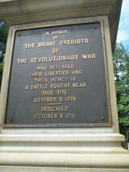 BATTLE OF CHESTNUT NECK WAR MEMORIAL PLAQUE