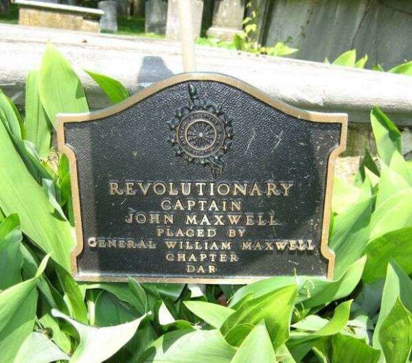 CAPTAIN JOHN MAXWELL REVOLUTIONARY WAR MEMORIAL PLAQUE
