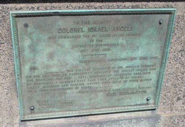 COLONEL ISRAEL ANGELL REVOLUTIONARY WAR MEMORIAL