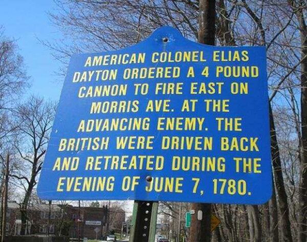 AMERICAN ELIAS DAYTON REVOLUTIONARY WAR MEMORIAL MARKER