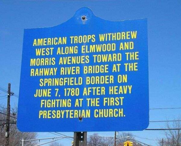 AMERICAN TROOPS WITHDREW REVOLUTIONARY WAR MEMORIAL MARKER