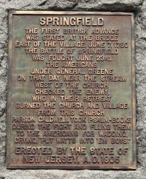 SPRINGFIELD MINUTEMAN MEMORIAL PLAQUE I