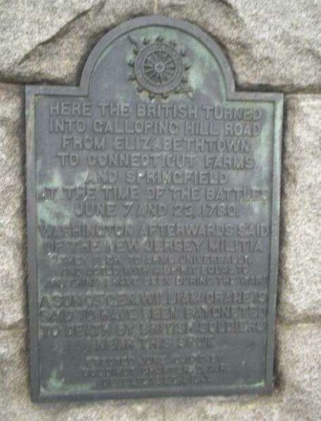 HERE THE BRITISH TURNED REVOLUTIONARY WAR MEMORIAL