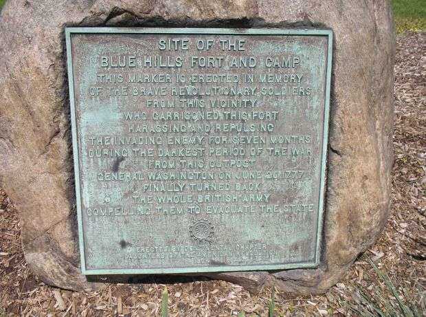 BLUE HILLS FORT AND CAMP REVOLUTIONARY WAR MEMORIAL