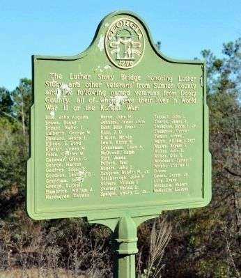 THE LUTHER STORY BRIDGE MEMORIAL MARKER