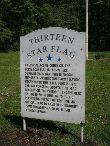 THIRTEEN  STAR FLAG REVOLUTIONARY WAR MEMORIAL MARKER