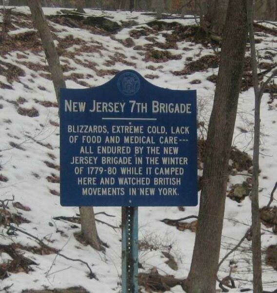 NEW JERSEY 7TH BRIGADE REVOLUTIONARY WAR MEMORIAL MARKER