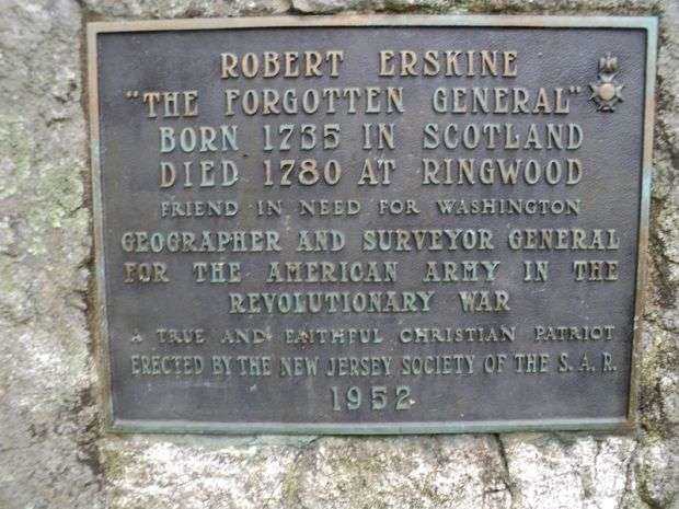 ROBERT ERSKINE “THE FORGOTTEN GENERAL” REVOLUTIONARY WAR MEMORIAL
