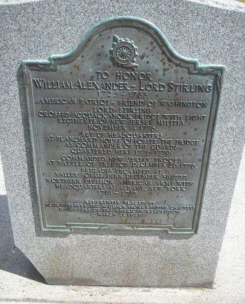 WILLIAM ALEXANDER-LORD STIRLING WAR MEMORIAL