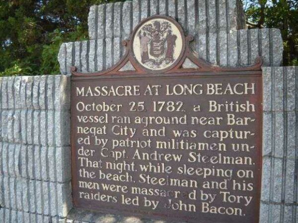 MASSACRE AT LONG BEACH REVOLUTIONARY WAR MEMORIAL MARKER
