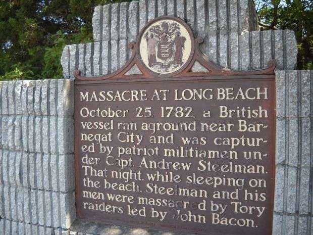 MASSACRE AT LONG BEACH REVOLUTIONARY WAR MEMORIAL MARKER
