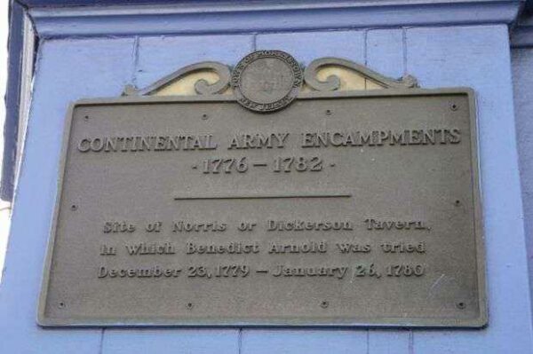 CONTINENTAL ARMY ENCAMPMENTS WAR MEMORIAL PLAQUE