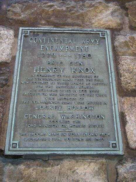 CONTINENTAL ARMY ENCAMPMENT BRIG. GEN. HENRY KNOX MEMORIAL