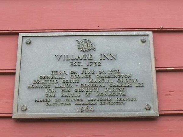 VILLAGE INN REVOLUTIONARY WAR MEMORIAL PLAQUE