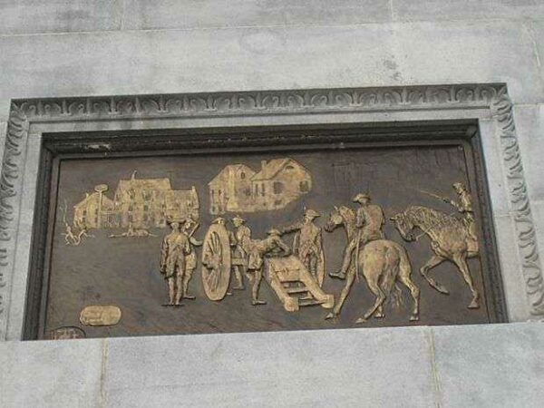 TRENTON BATTLE MONUMENT BAS-RELIEF A
