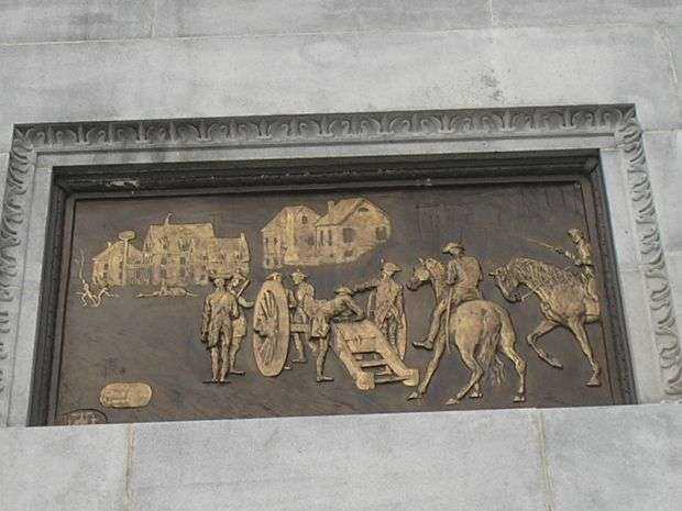 TRENTON BATTLE MONUMENT BAS-RELIEF A
