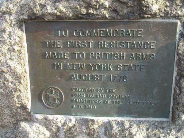 FIRST RESISTANCE TO BRITISH ARMS IN NEW YORK MEMORIAL