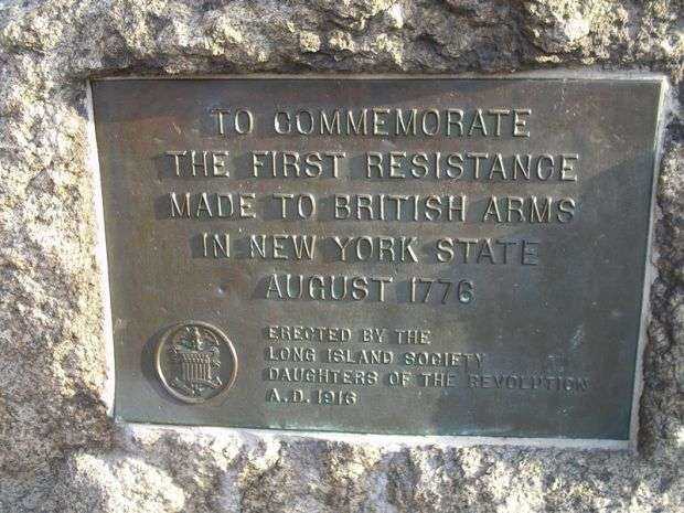 FIRST RESISTANCE TO BRITISH ARMS IN NEW YORK MEMORIAL