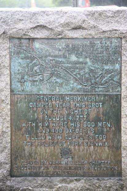 GENERAL HERKIMER CAMPED NEAR THIS SPOT WAR MEMORIAL