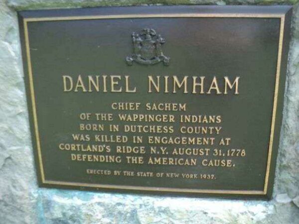 DANIEL NIMHAM REVOLUTIONARY WAR MEMORIAL PLAQUE