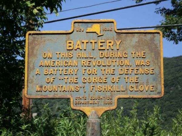BATTERY REVOLUTIONARY WAR MEMORIAL MARKER