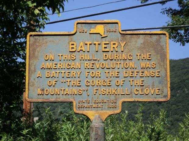 BATTERY REVOLUTIONARY WAR MEMORIAL MARKER
