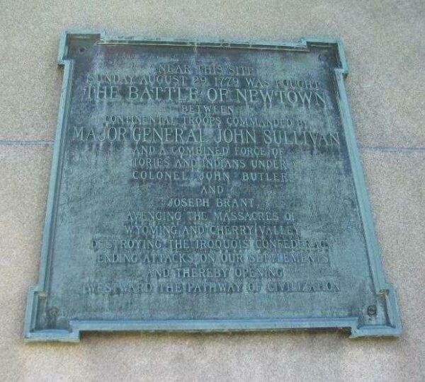 THE BATTLE OF NEWTOWN MEMORIAL PLAQUE