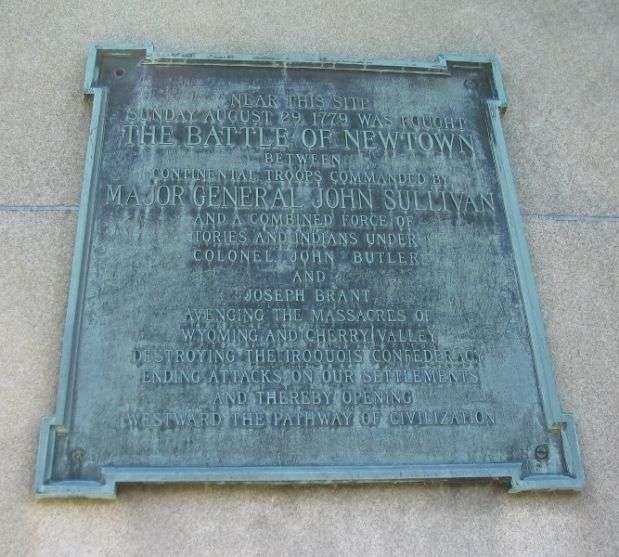 THE BATTLE OF NEWTOWN MEMORIAL PLAQUE