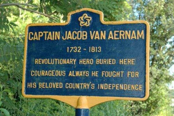 CAPTAIN JACOB VAN AERNAM REVOLUTIONARY WAR MEMORIAL MARKER