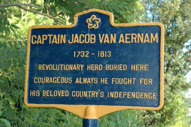 CAPTAIN JACOB VAN AERNAM REVOLUTIONARY WAR MEMORIAL MARKER